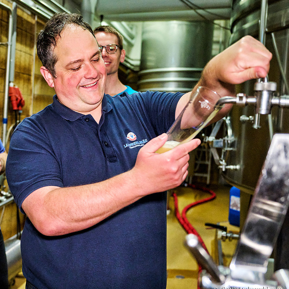 Landwehr Bräu Bierührung Brauereiführung