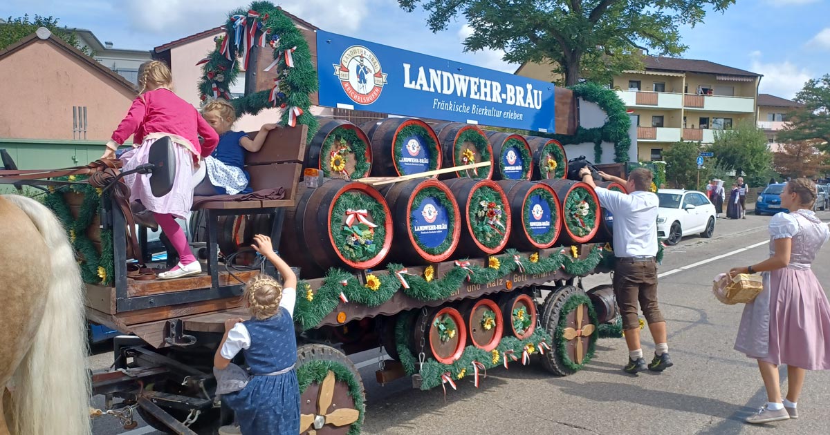 Kirchweihumzug Gunzenhausen Landwehr Bräu Bier