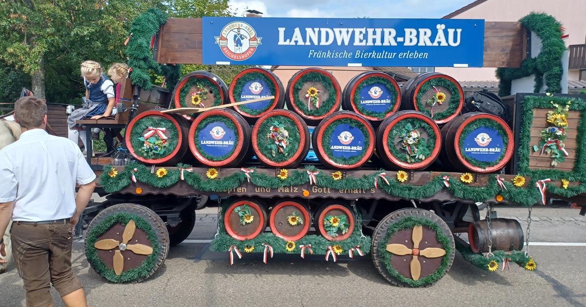 Kirchweihumzug Gunzenhausen Landwehr Bräu Bier
