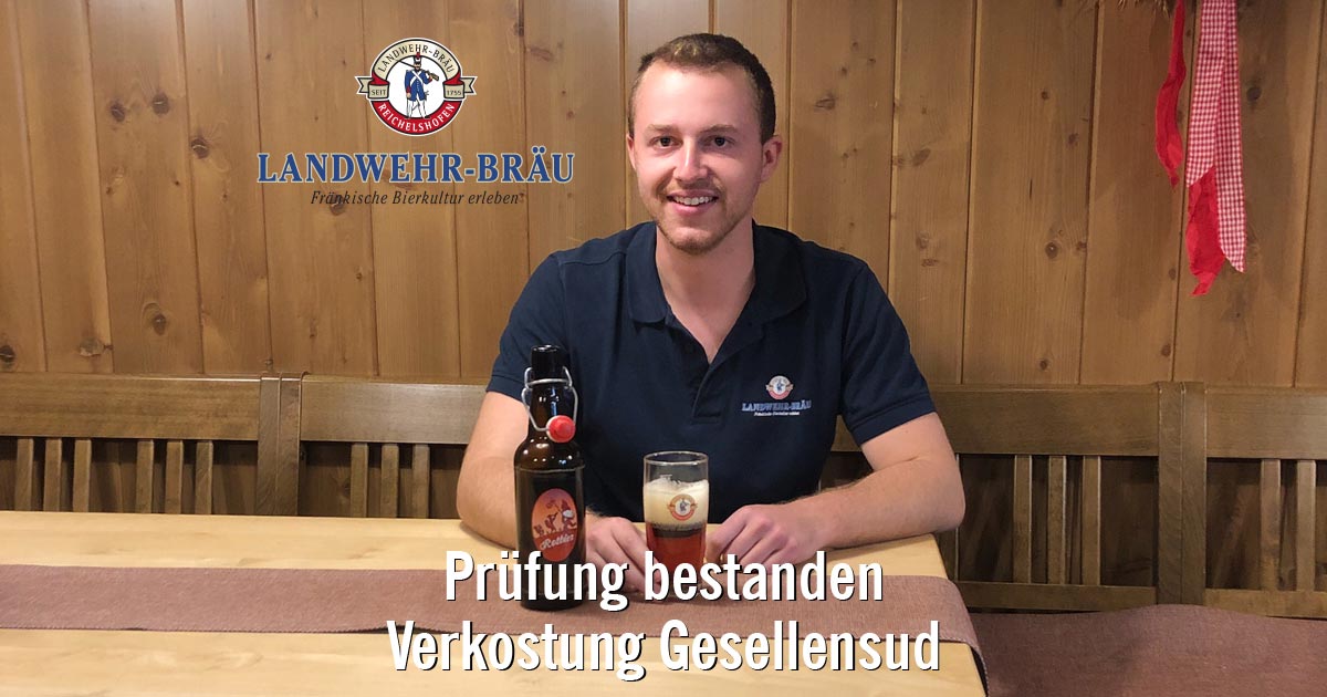 Landwehr Bräu Ausbildung zum Brauer und Mälzer erfolgreich abgeschlossen mit Gesellensud