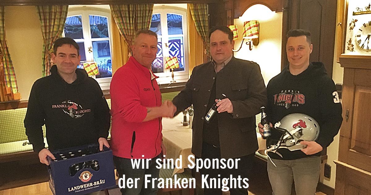 Landwehr Bräu Sponsor Franken Knights American Football