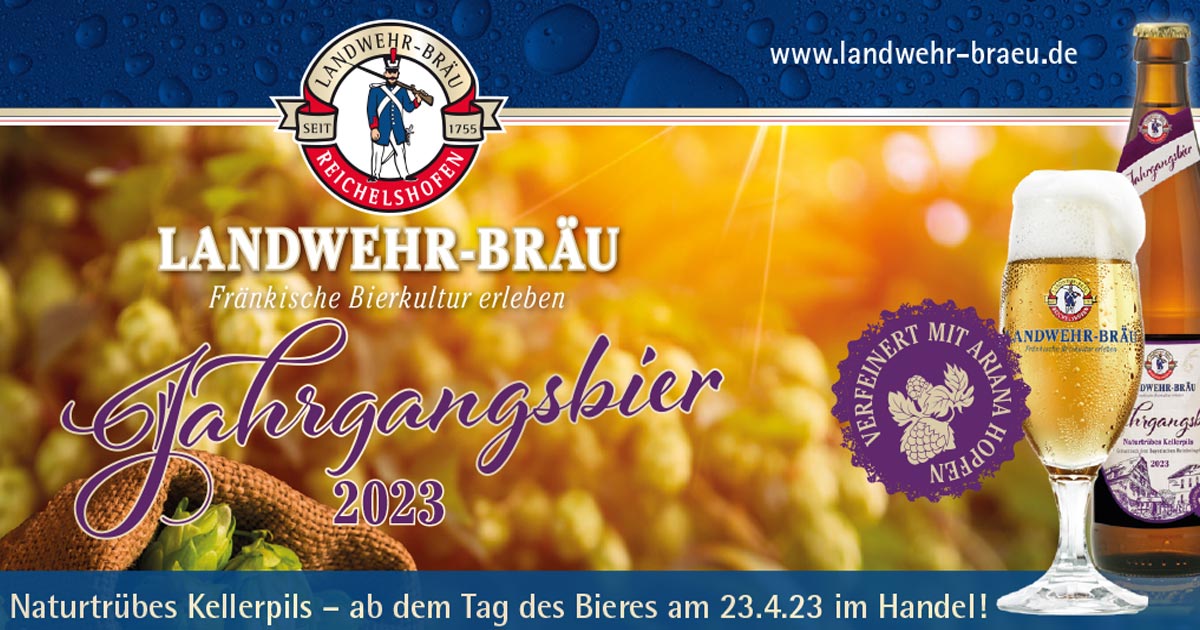 Jahrgangsbier 20223 im Verkauf ab 23.04.23