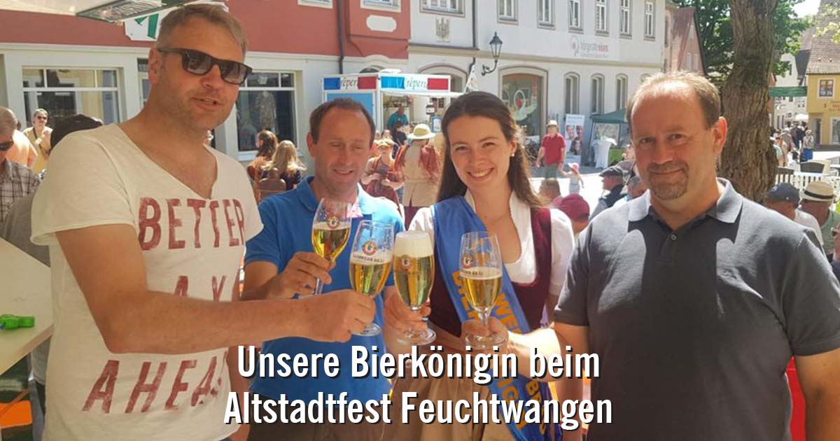 Bierkönigin Tina bei Feuchtwanger Altstadtfest