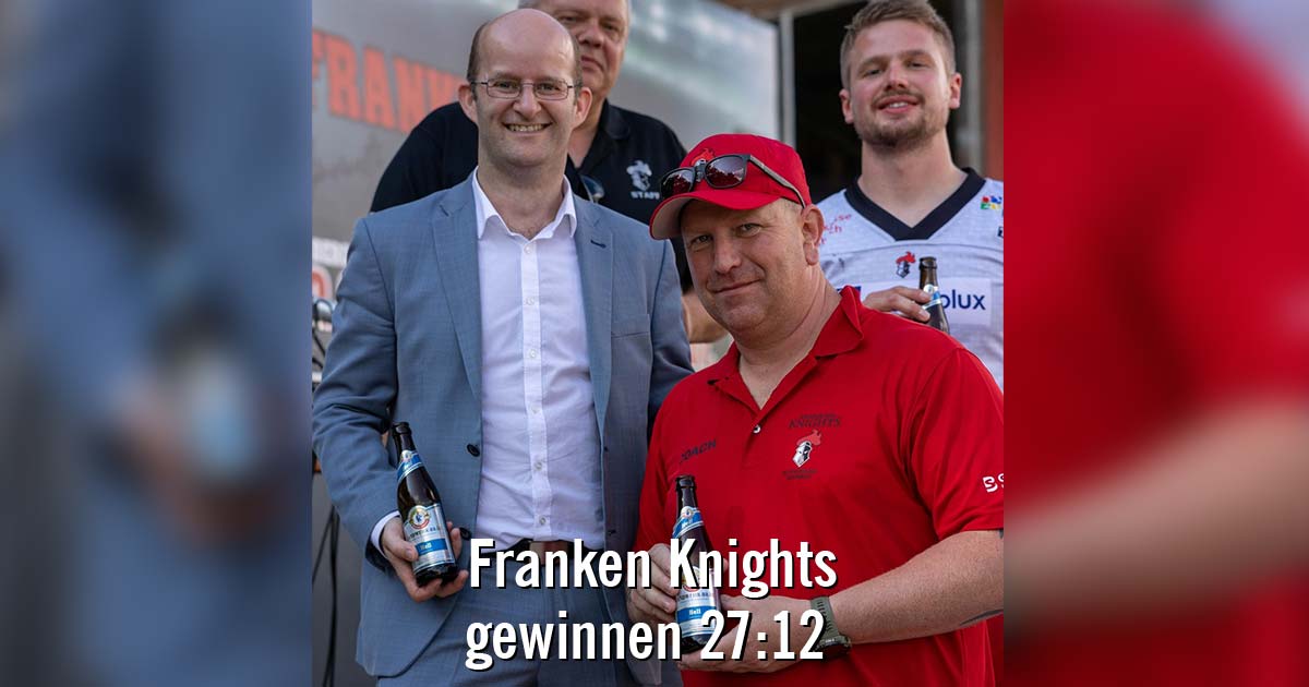 Kranken Knights gewinnen in Rothenburg dank Glücksfee Tina Bierkönigin