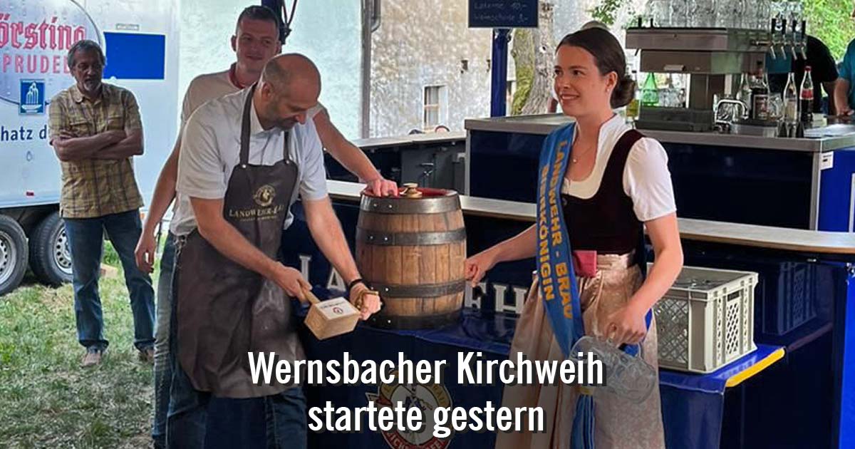Landwehr Bräu Bierkönigin Tina bei Wernsbacher Kirchweih