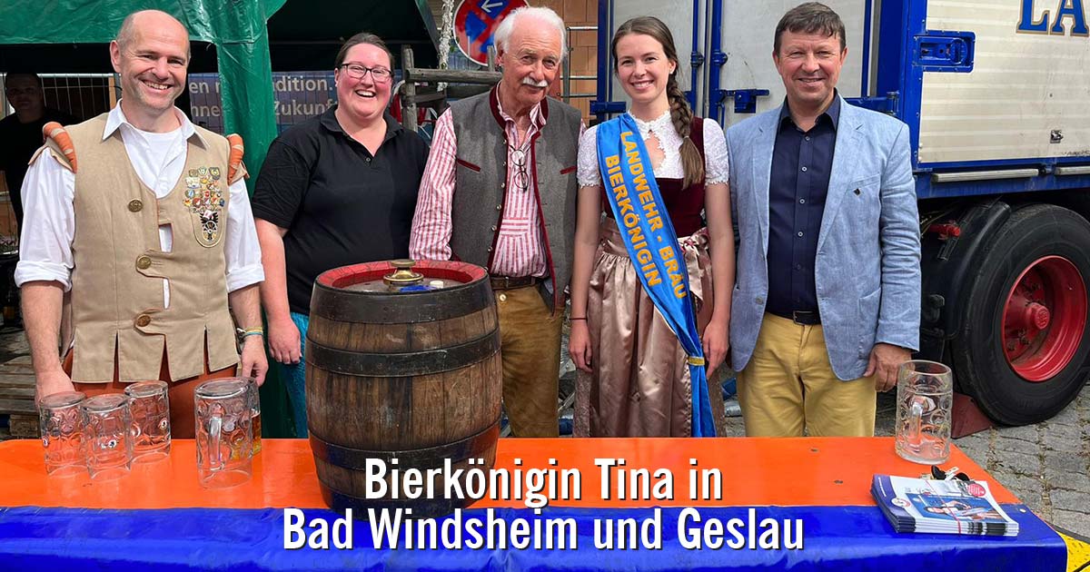 Bierkönigin Tina in Bad Windsheim