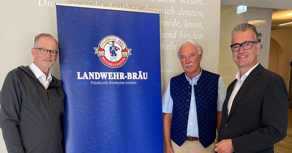 Kreuzgangspiele in Feuchtwangen, Sponsor Landwehr-Bräu, Geschäftsführender Gesellschafter, Gerhard Ilgenfritz (Zweiter von rechts)