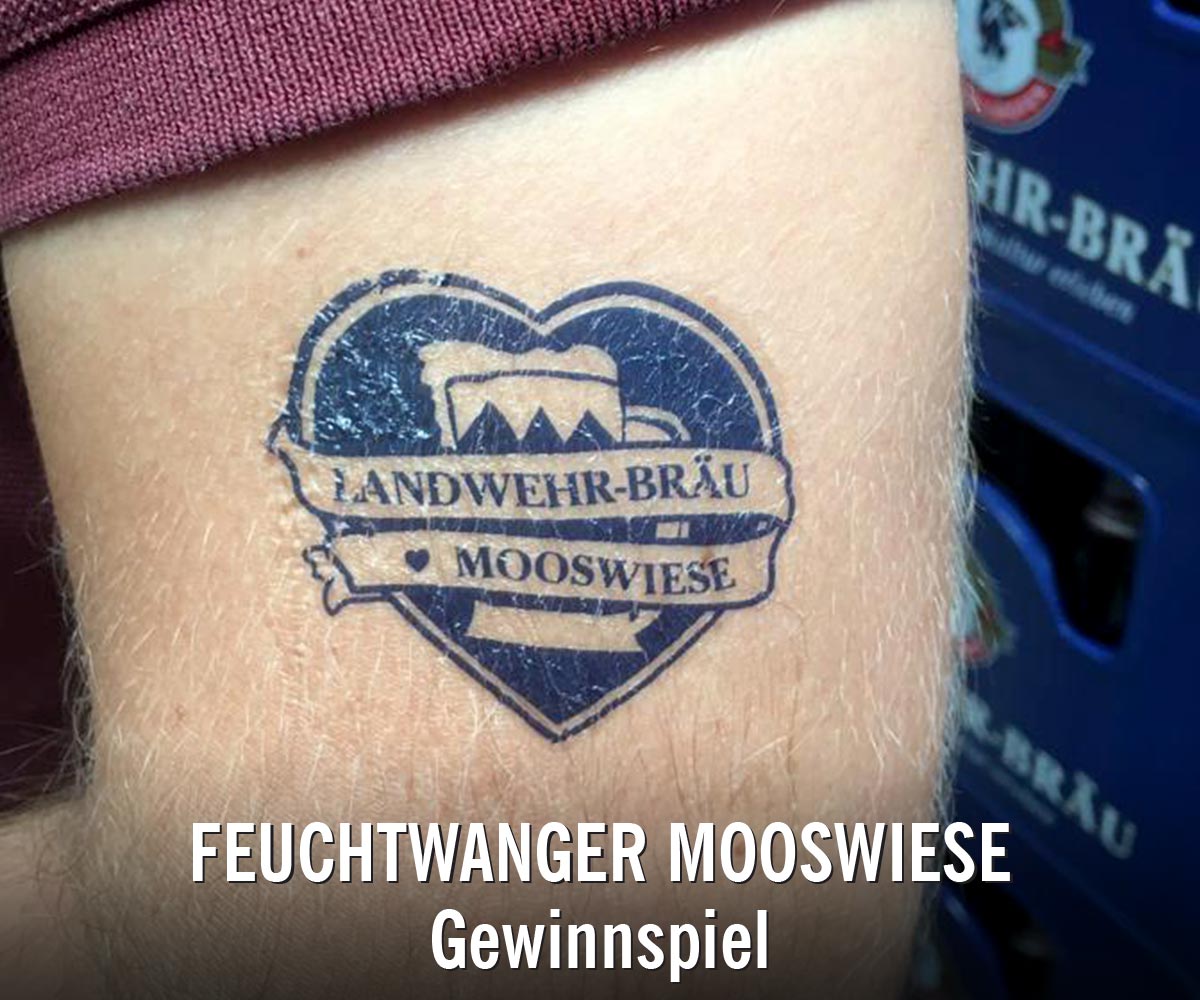 Feuchtwanger Mooswiese Tatoo mit Facebook Gewinnspiel 2023 Landwehr Bräu
