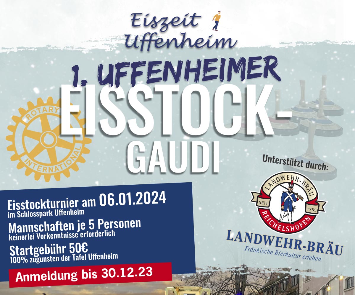 Uffenheim Eisstock Gaudi mit Landwehr Bräu