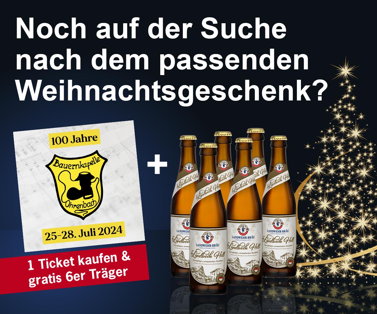 Geschenk Idee - Ticket Jubiläumskonzert Bauernkapelle Ohrenbach