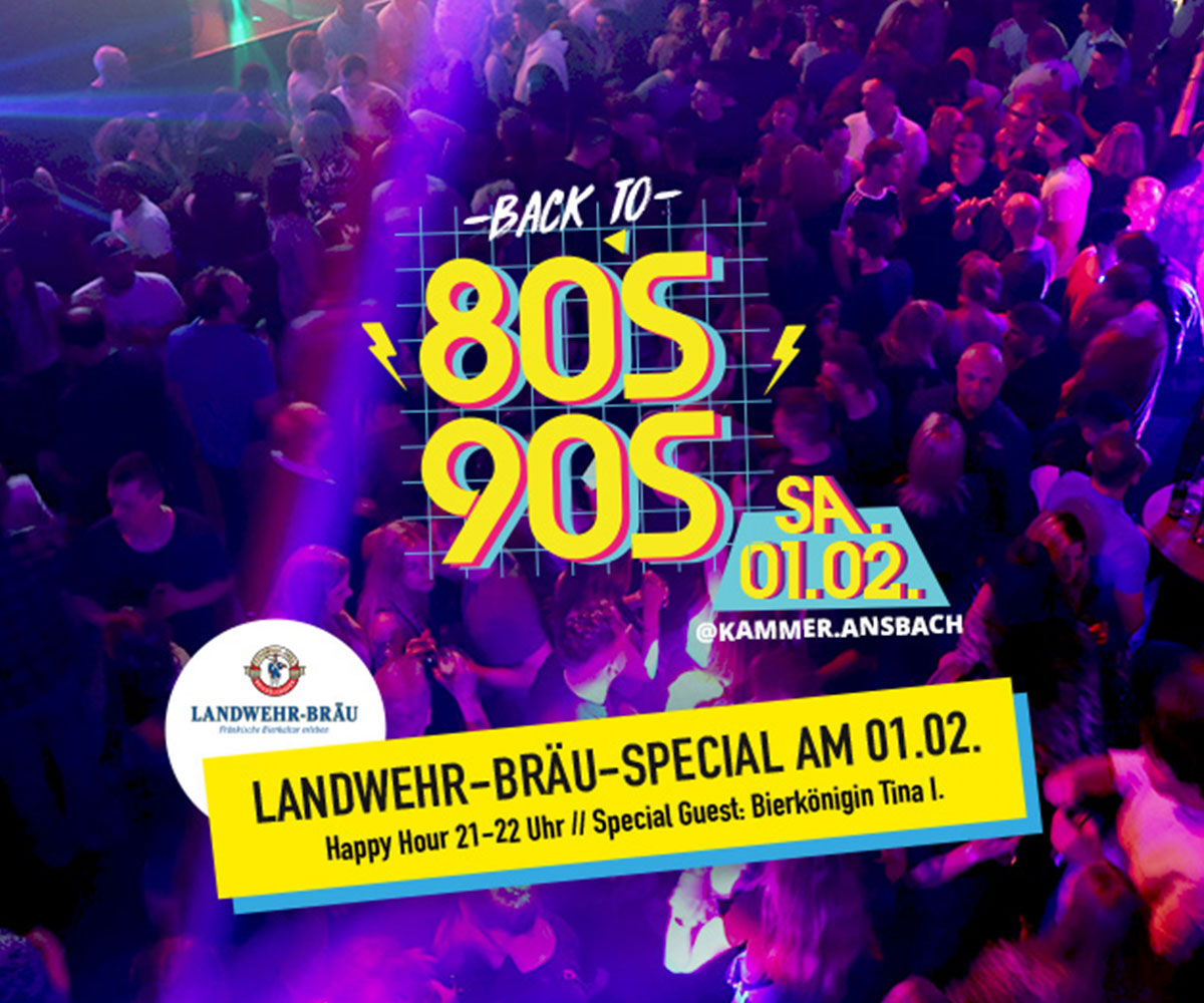 80er und 90er Party in Anspach mit Landwehr Bräu und unserer Bierkönigin Tina I.