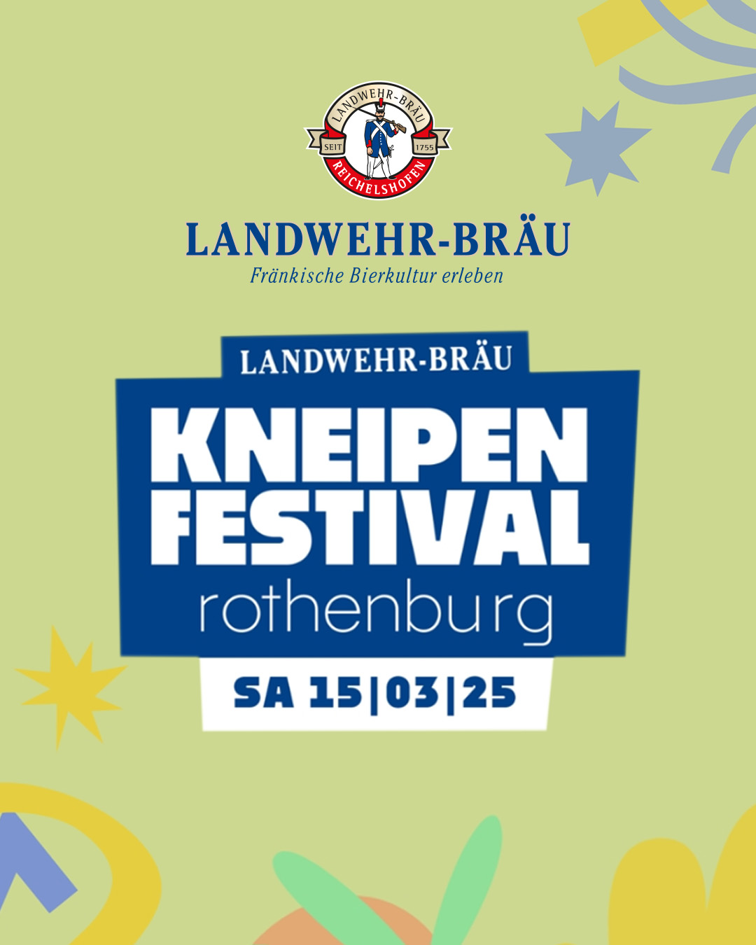 Rothenburger Kneipenfestival mit Landwehr-Bräu am 15.03.25