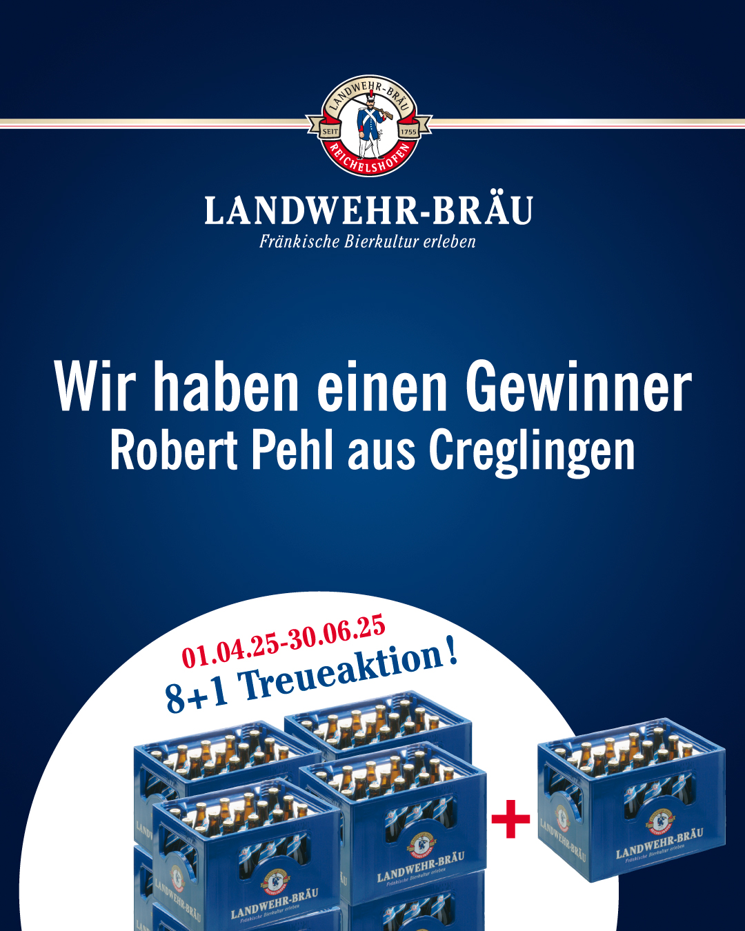 Teueaktion 8 + 1. Wir haben den Gwinner ausgleost. Danke an alle Teilnehmer!