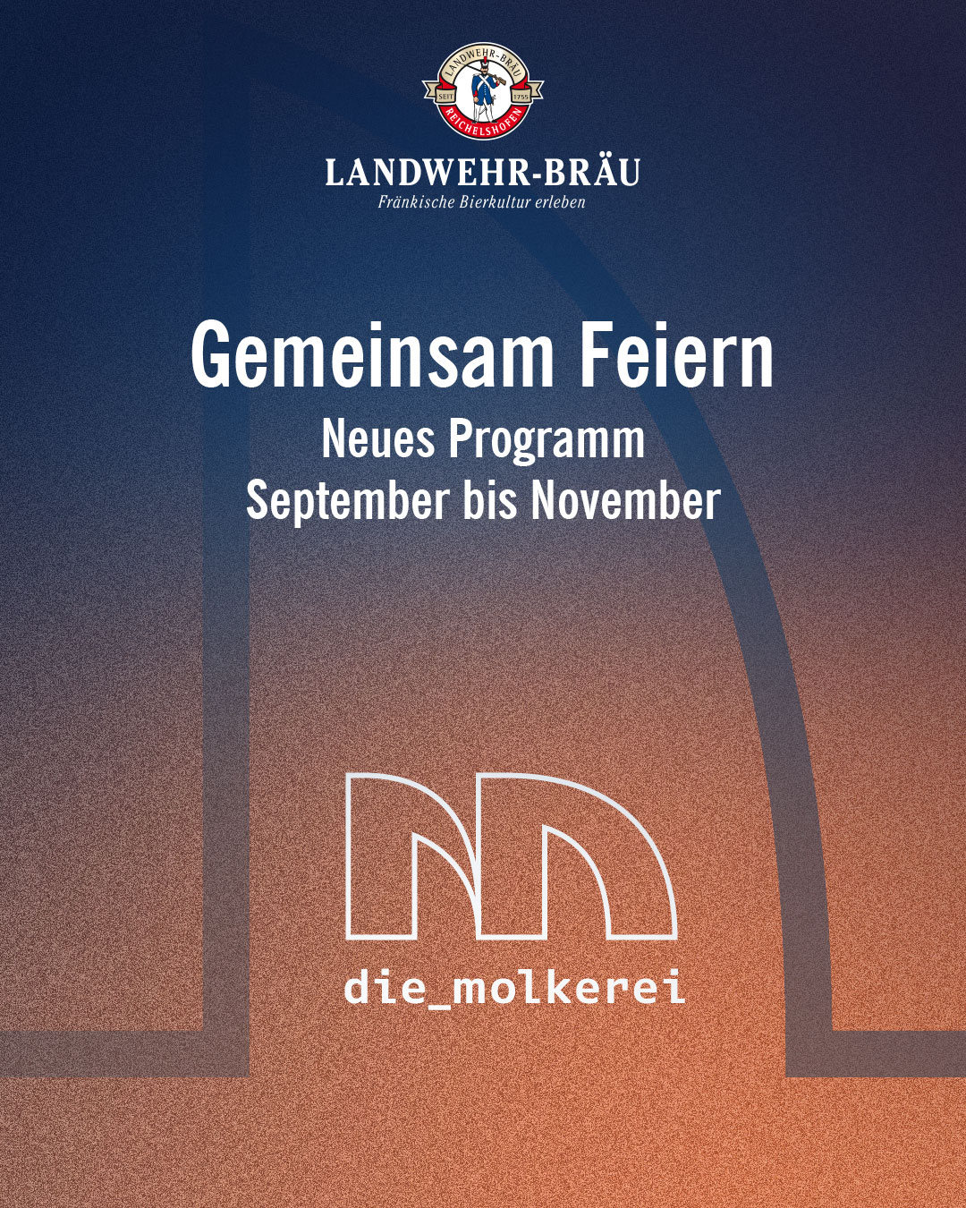 neue Events in den kommenden Monaten in der_Molkerei mit Landwehr Bräu als Partner